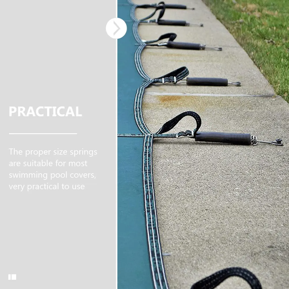 

Pool Cover Spring Protective Sleeves 304 Stainless Steel Durable Stretchable for Above Ground Pools Spa Covers Springs Safety
