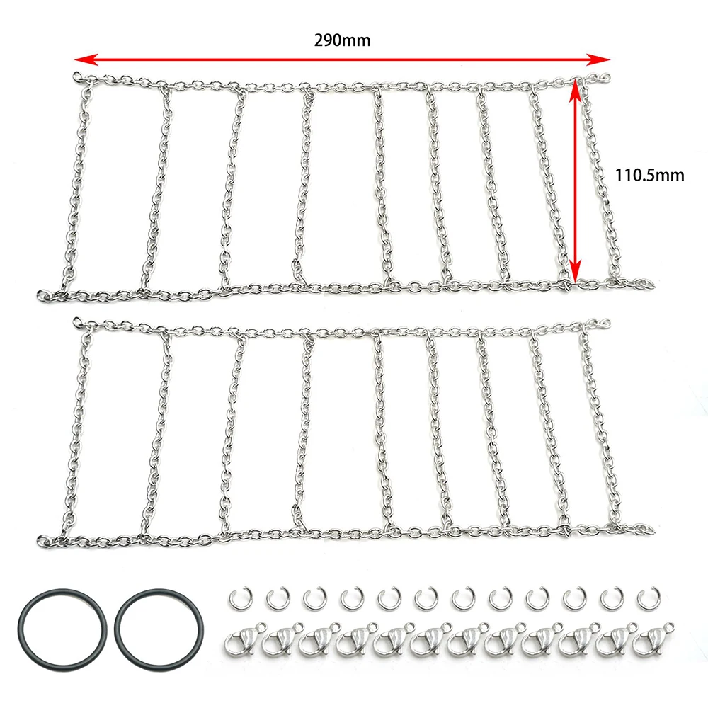 MIBIDAO 2 szt. 2,2-calowe antypoślizgowe zimowe antypoślizgowe łańcuchy śniegowe do opon samochodowych w skali 1/10 RC Crawler Axial SCX10 90046 D90