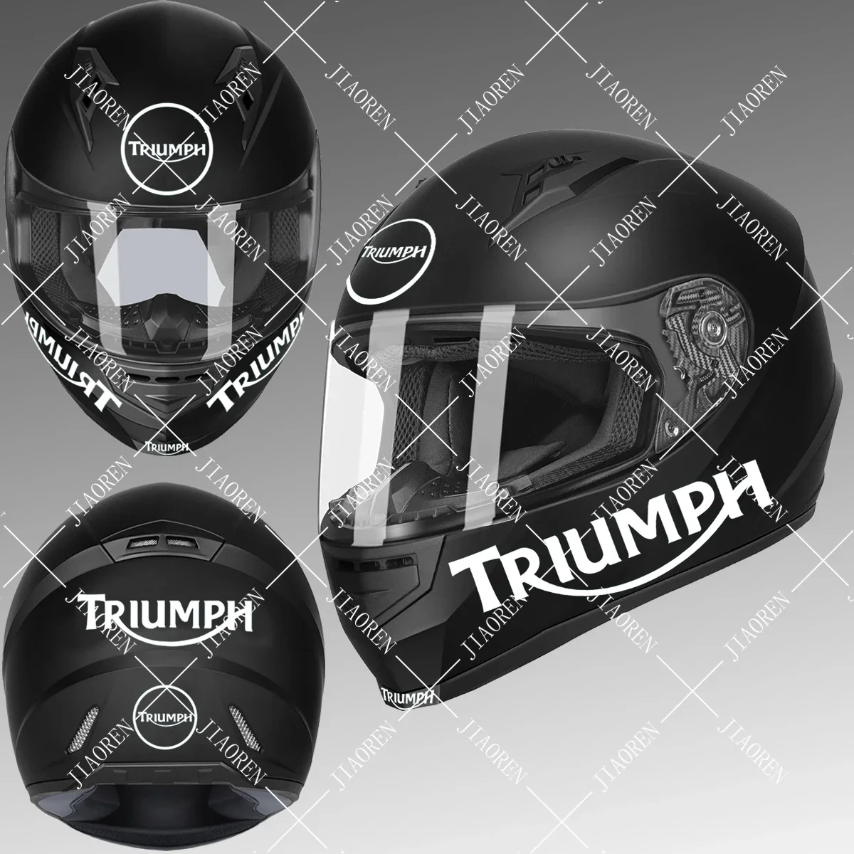 

Виниловая наклейка на шлем мотоцикла Triumph на Рождество и Хэллоуин, наклейка с логотипом