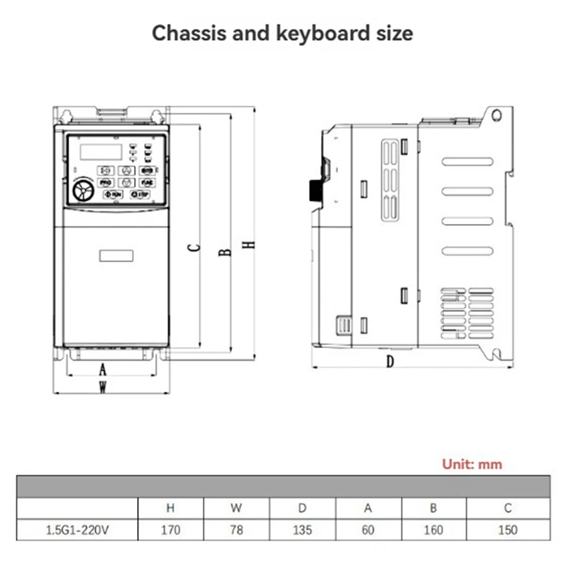 320-1,5 кВт-220 В преобразователь привода с переменной частотой, 1 фаза, 3 фазы, инвертор, регулятор скорости векторного двигателя