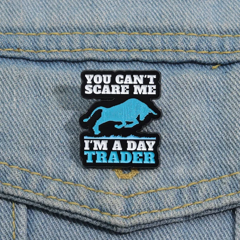 Cattle You Can't Scare Me Enamel Pins Cartoon Animal Brooches Creative Lapel Badge Wholesale Jewelry Gift for Friends