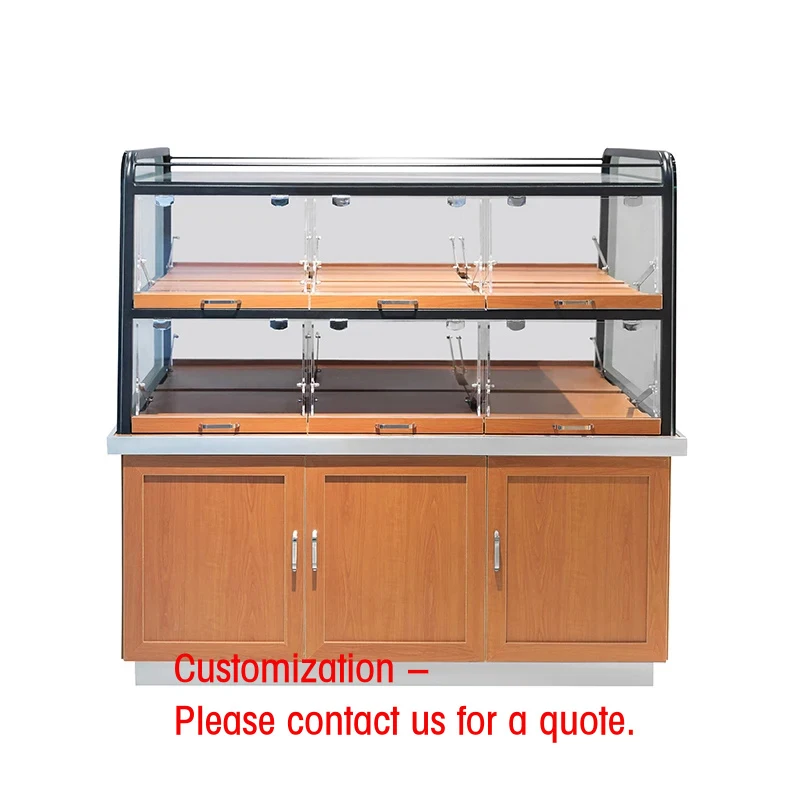 

custom.Wooden display stand，Used bread, desserts, snacks, pastries, and cakes in supermarkets，Mother and shelves is