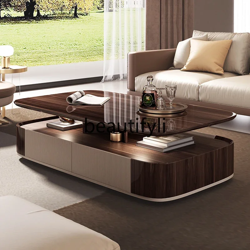 

a16 Coffee table living room new light luxury high-end marble TV cabinet combination medium and ancient style