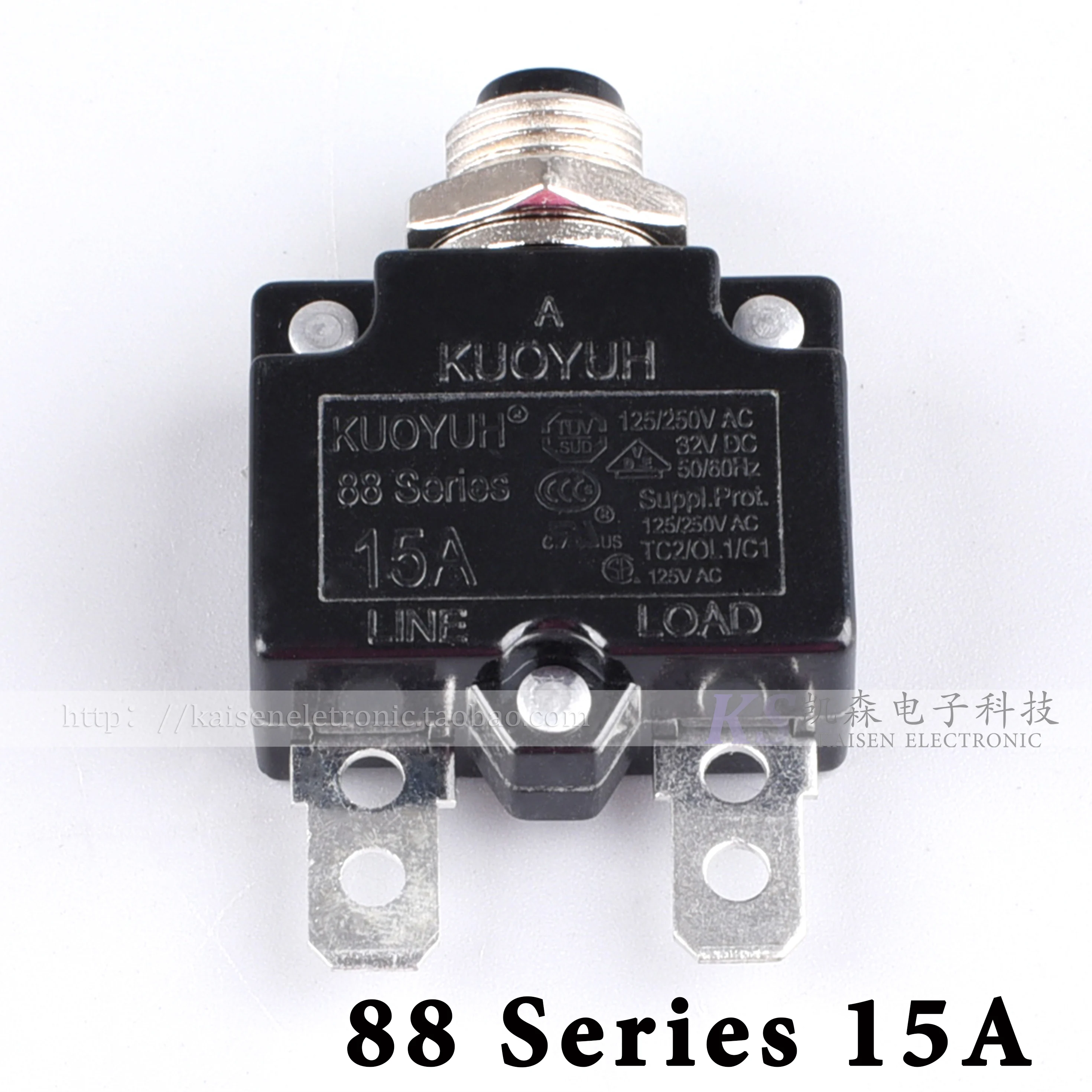 KUOYUH 88 Series 15A Instrumentation Equipment Power Circuit Breaker Overload Protector 3-25Amps