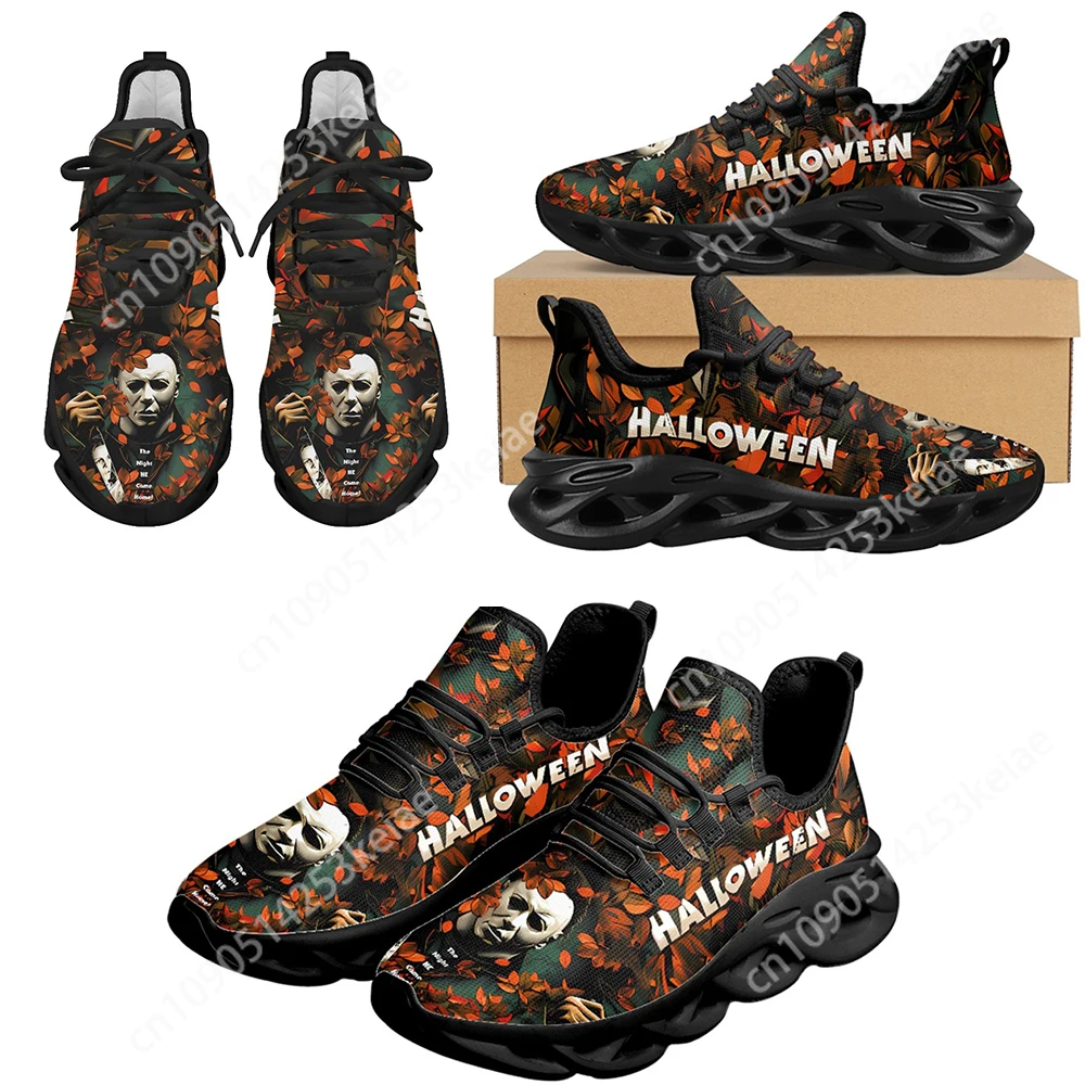 Custom Made Halloween Shoes Horror Movie Character Michael Myers Print Unisex Walking Sneakers Casual Running Shoes Zapatillas