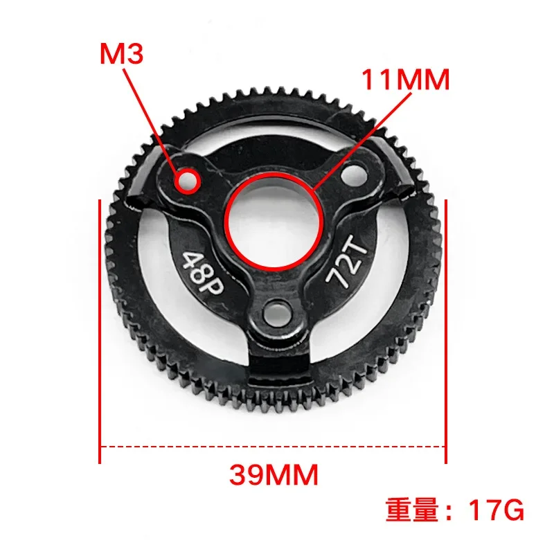 Stal hartowana 48P Przekładnia czołowa 72T 76T 83T 86T 90T do Traxxas Slash 2WD VXL Bandit Rustler Stampede Drag Slash Upgrade Parts