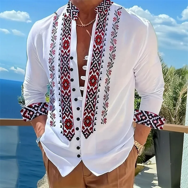 Neues Herren-Langarmhemd mit goldener 3D-Schildkröten-Print-Technologie, modisches Muster, luxuriöser Hemdstil.