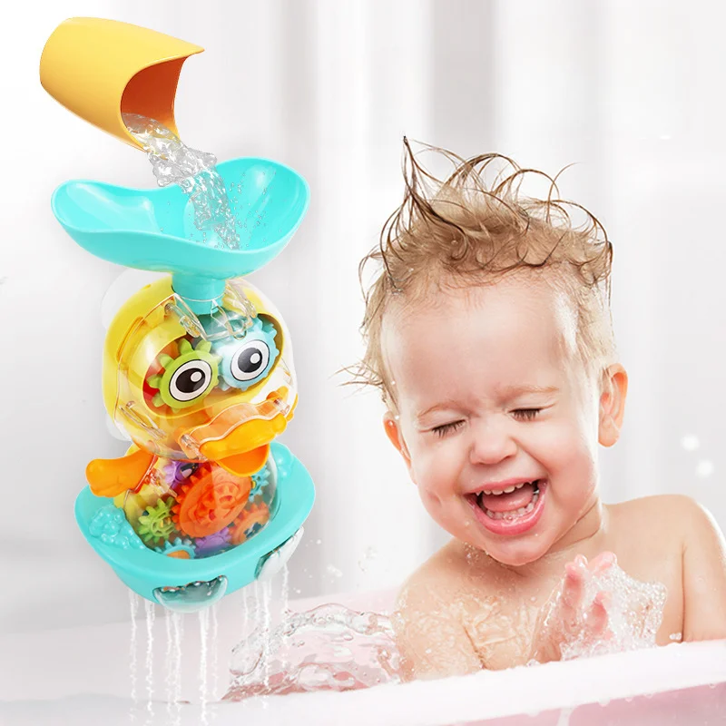 Baby Bath Toys For Kids Water Spray Duck Sucker Shower Swimming Pool Water Toys Shower Bath Toys for Baby Toddlers Bathtub Toys