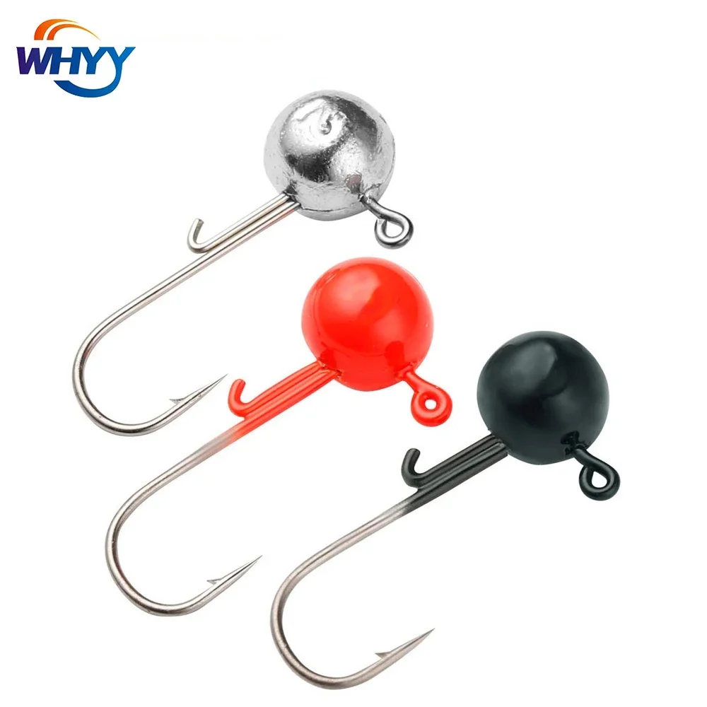 

6pcs/lot Crank Jig Head Hook lead hook Soft Worm Lure Hook Perch Bass Trout Hooks Ball Jig Head Hooks for fishing 3.5g 5g 7g 10g