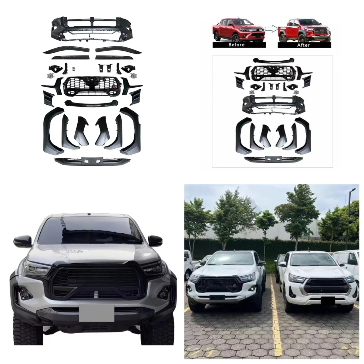 Stlf Car Parts For Revo Body Kit Upgrade GR Sport Car Body Kit Hilux Bumper