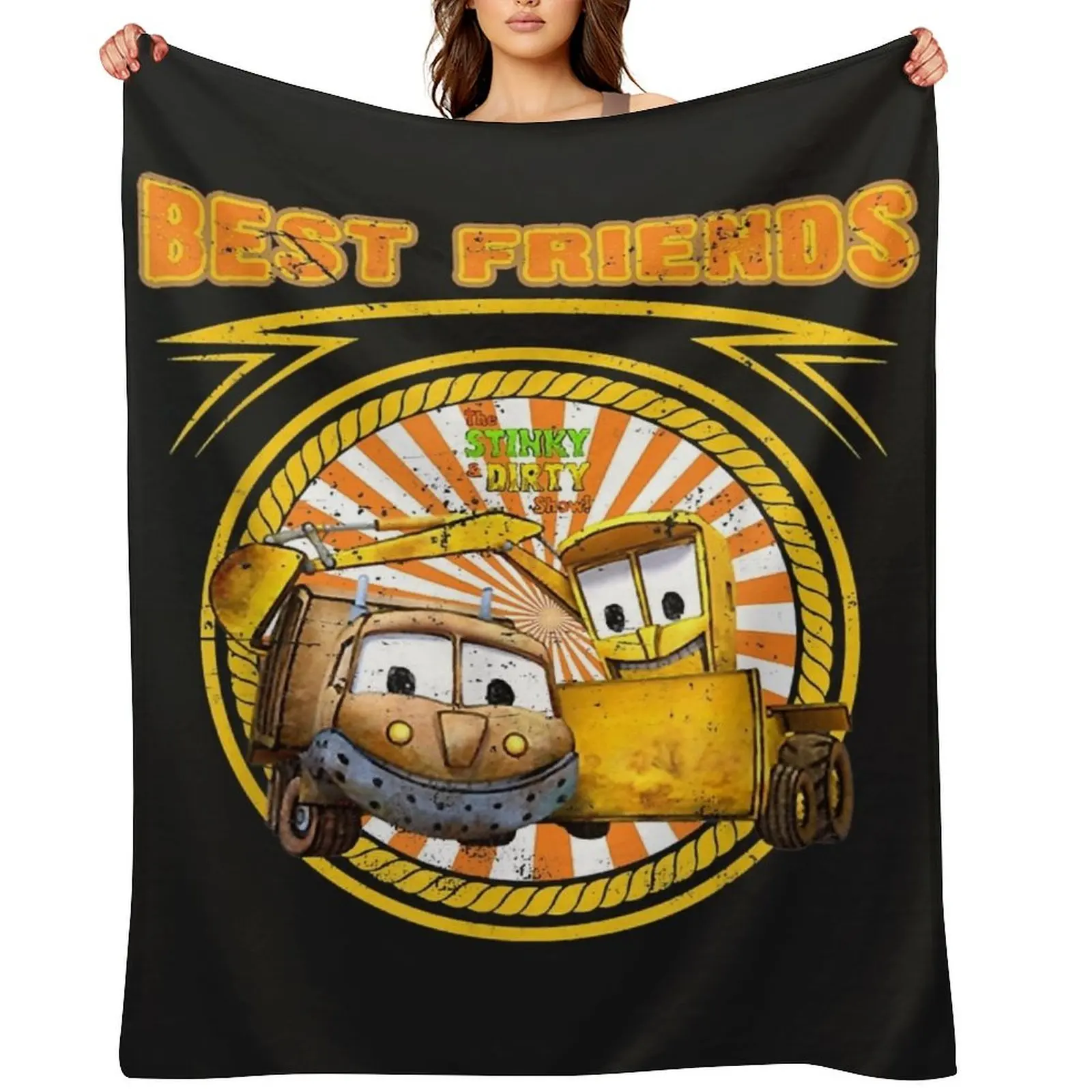 

Funny Stinky Dirty Best Friends For Men Women Kids Throw Blanket christmas gifts wednesday Bed linens Blankets