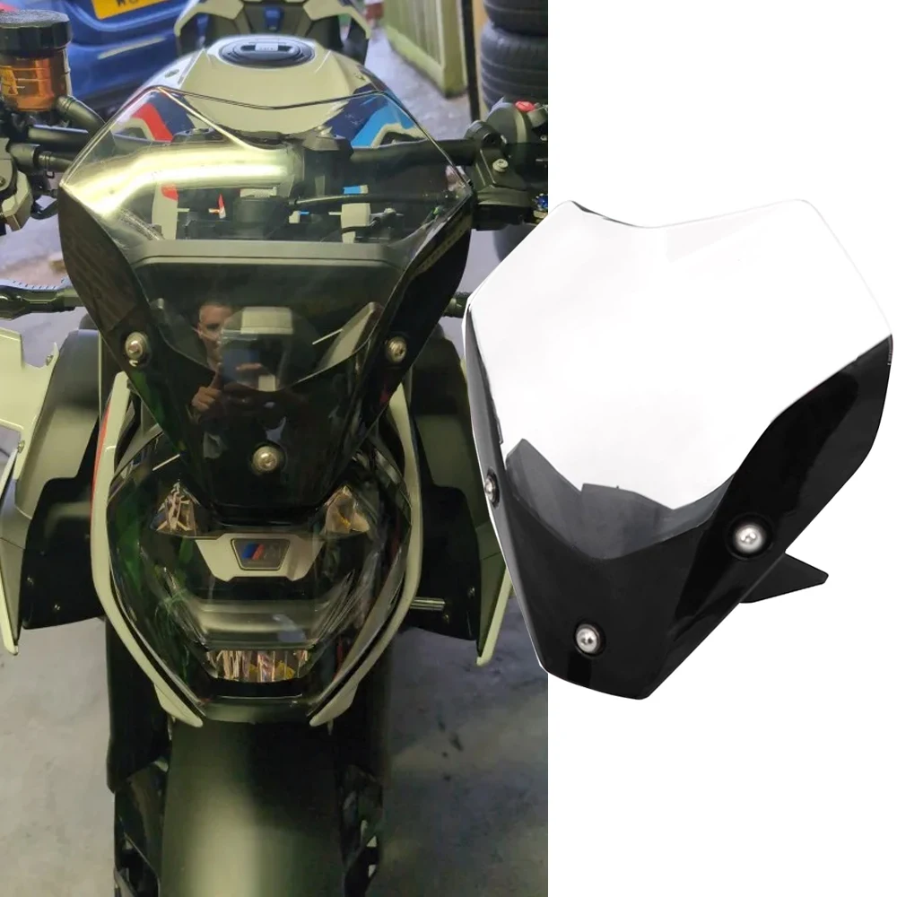 

For BMW S 1000 R 2021 2022 2023 2024 S1000R Windscreen Motorcycle Spoiler Windshield Wind Deflector Screen S1000 R Accessories