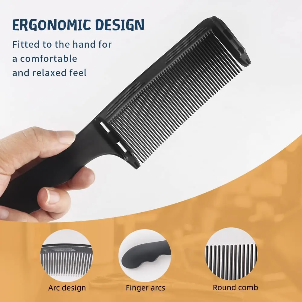 Barbershop Combs Hair Cutting Positioning Comb Clipper Blending Adjustable Hair Trimmer Position Comb for Men Salon Styling Tool