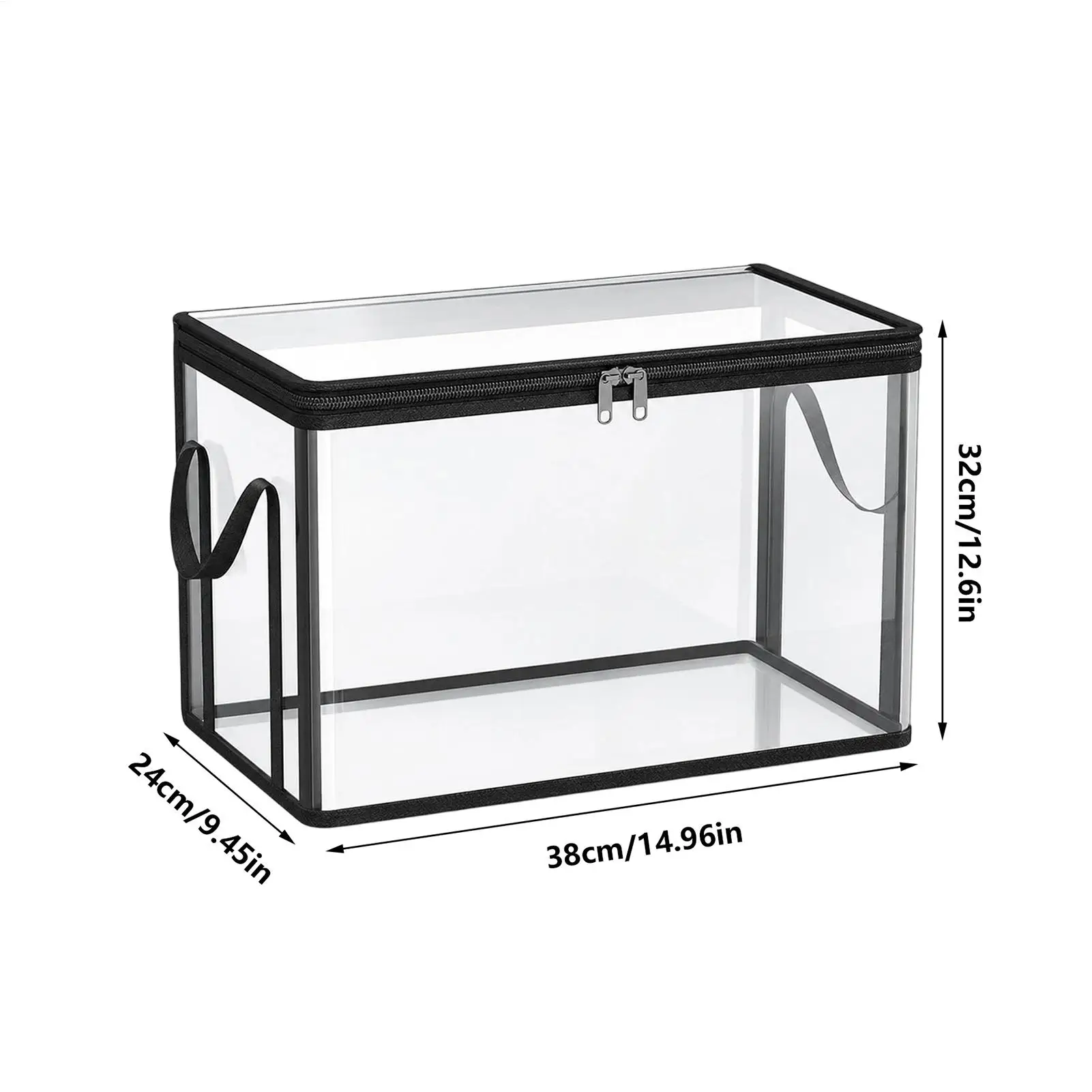 Transparente Plastik-Bücherbox Große Kapazität Stapelbare Organizer-Box Spielzeug- und Kleideraufbewahrung für Zuhause Schlafzimmer Wohnheim – Detail 2