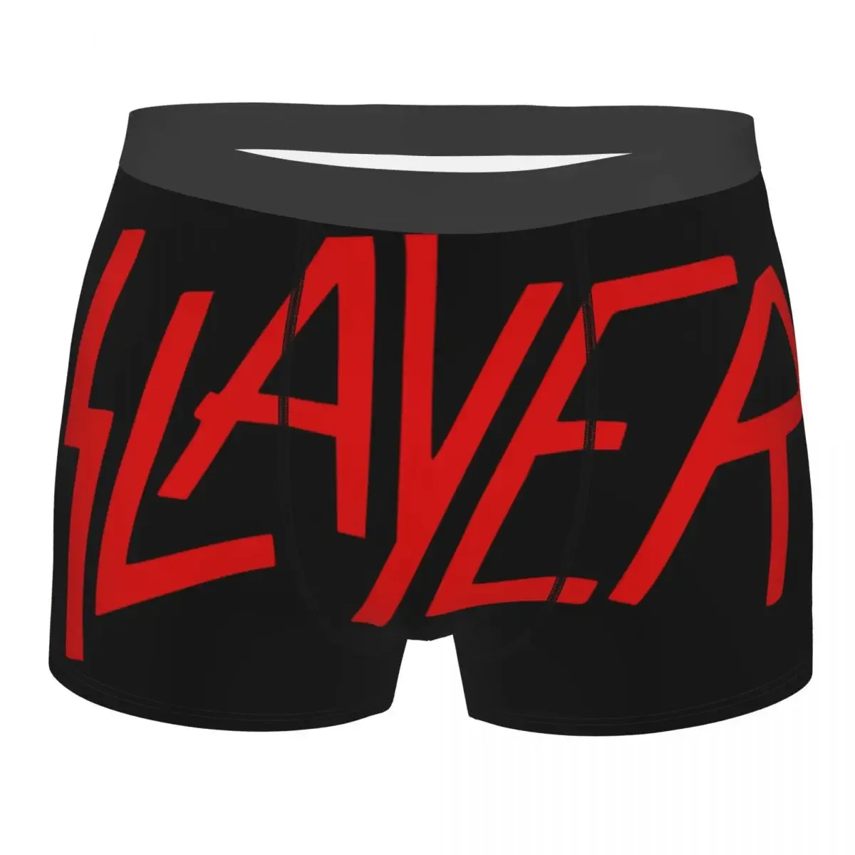 Heavy  Rock Slayers Letter Print Underwear Men Printed Custom Boxer Shorts Panties Briefs Soft Underpants