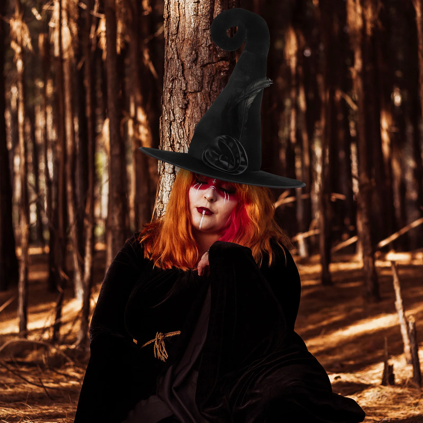 

Halloween Witch Hat Unique Creative Supple Comfortable Wide Brim Party Cosplay Costume Decoration Halloween Hat