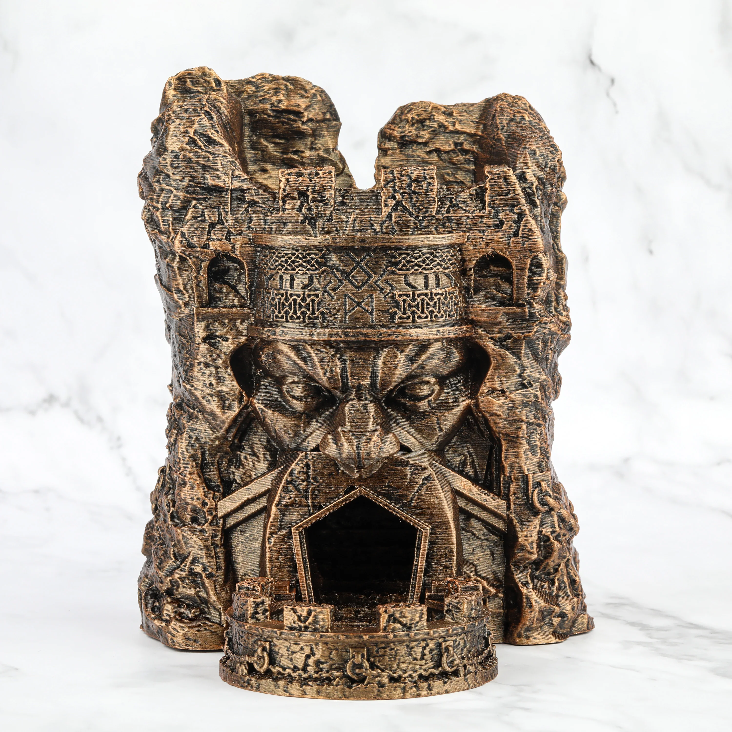 Dice Tower, Miniature Dwarf Bastion Dice Tower, Dice Game Accessories, Enhances Tabletop Role Play Game Dice Rolling Fun