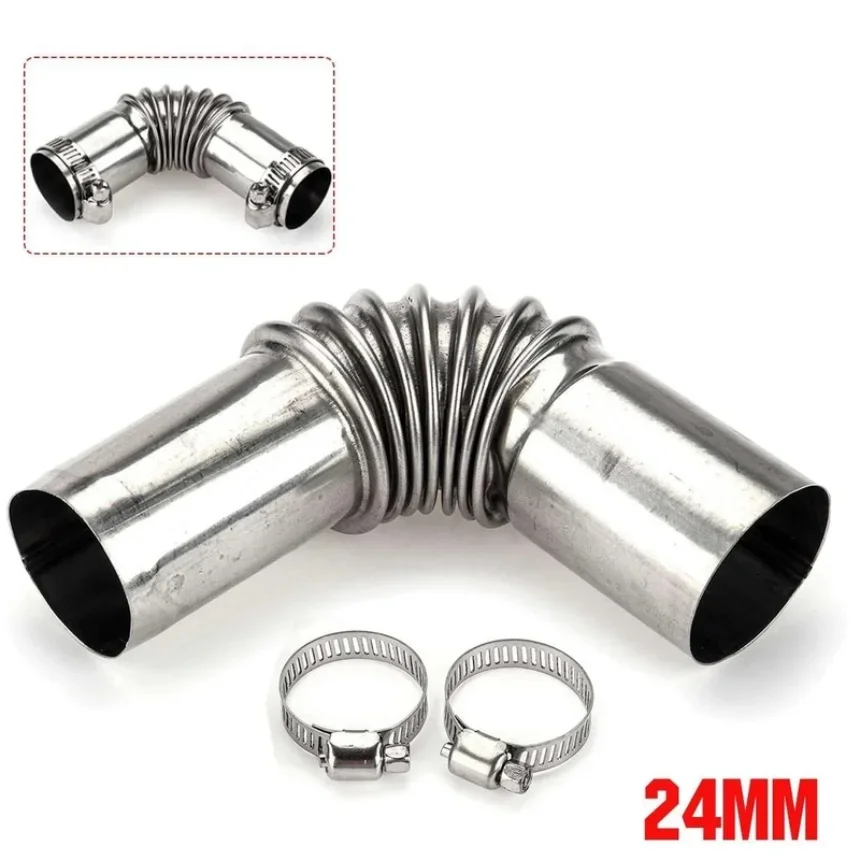 24mm Car Heater Air Vent Ducting Elbow Outlet Exhaust Connector fit For Eberspacher fit For Webasto Boat Heater Car Parts 1set