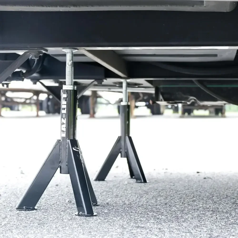 Camco Telescopic RV Jack, Set of 2 - Adjustable from 16-inches to 30-inches - Constructed of Durable Steel & Powder Coated - Fea