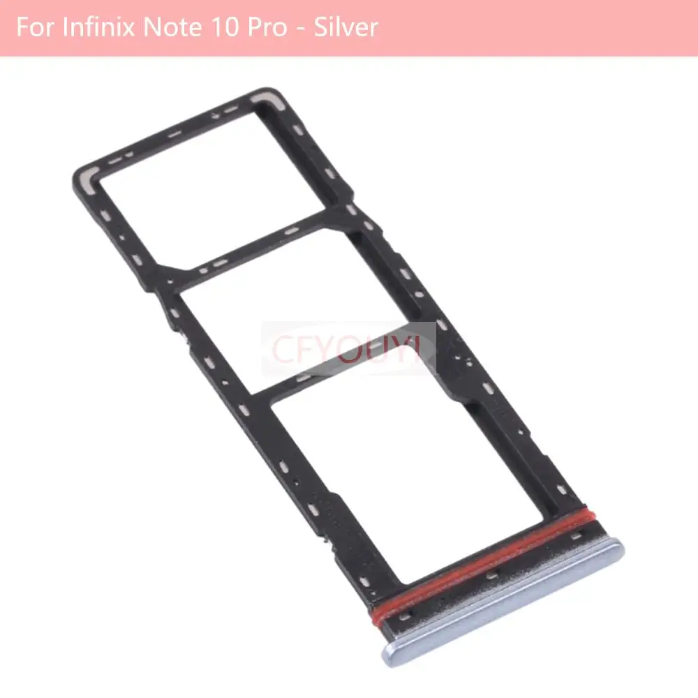 

For Infinix Note 10 Pro X695 SIM Card Tray Holder Reader SD Slot Adapter Repair Part