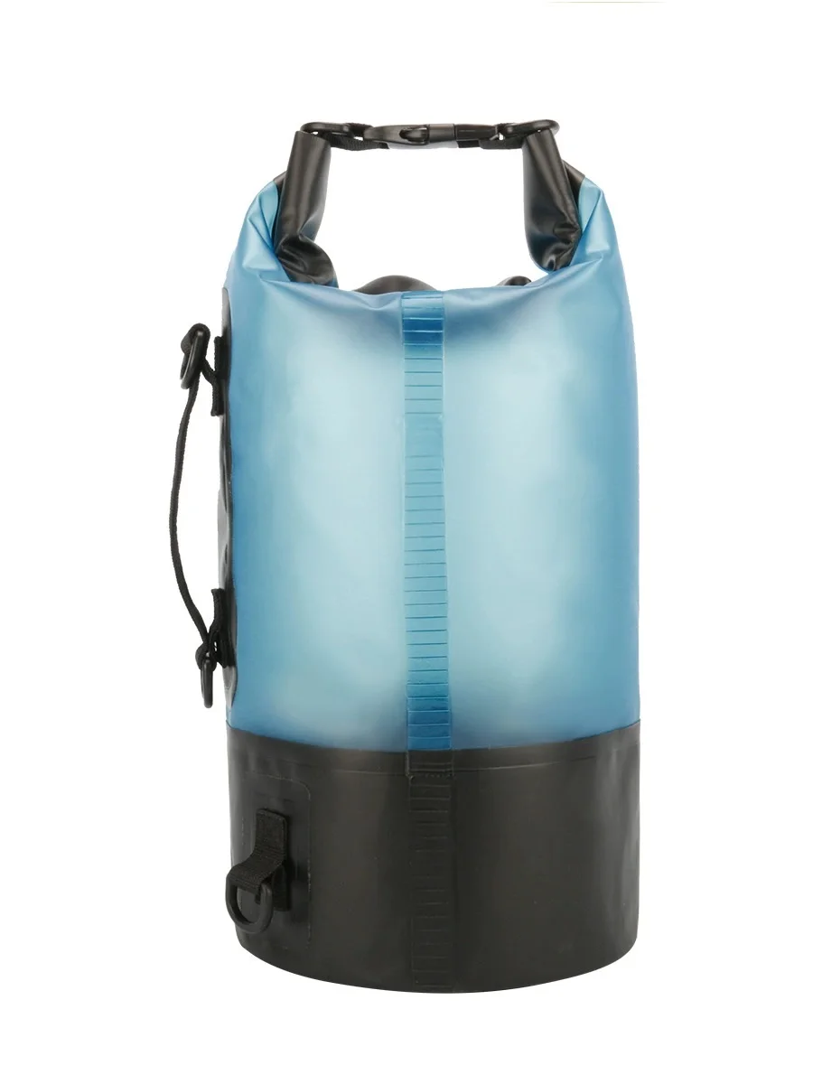 2L Waterproof Backpack Foldable PVC Dry Bag Adjustable Shoulder Strap Lightweight Pack for Water Sports River Drifting Kayak
