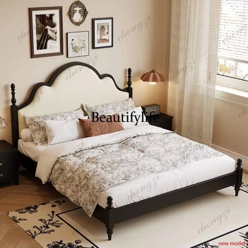 

White Soft Double Bed Couples Australia Style Storage Modern Double Bed Luxury Japanese Wooden Camas De Dormitori FurnitureAB03