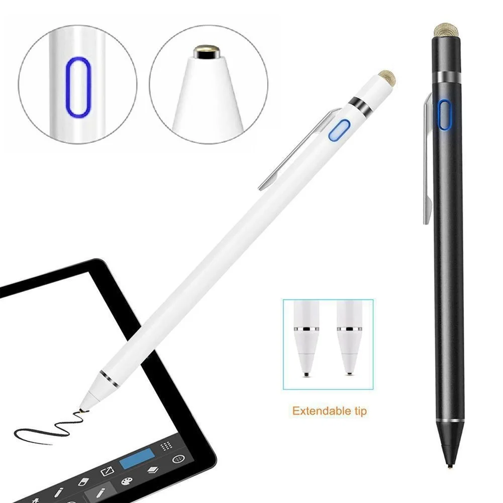 

Universal Stylus Pen 2 in 1 For IOS Android apple pencil iPad Air Pro Pen Touch Pen Suitable for Huawei Xiaomi iPhone with Clip