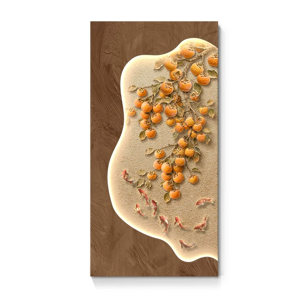 Middle ancient style entrance hall decoration painting, corridor corridor hanging painting, texture sandstone wall lamp painting