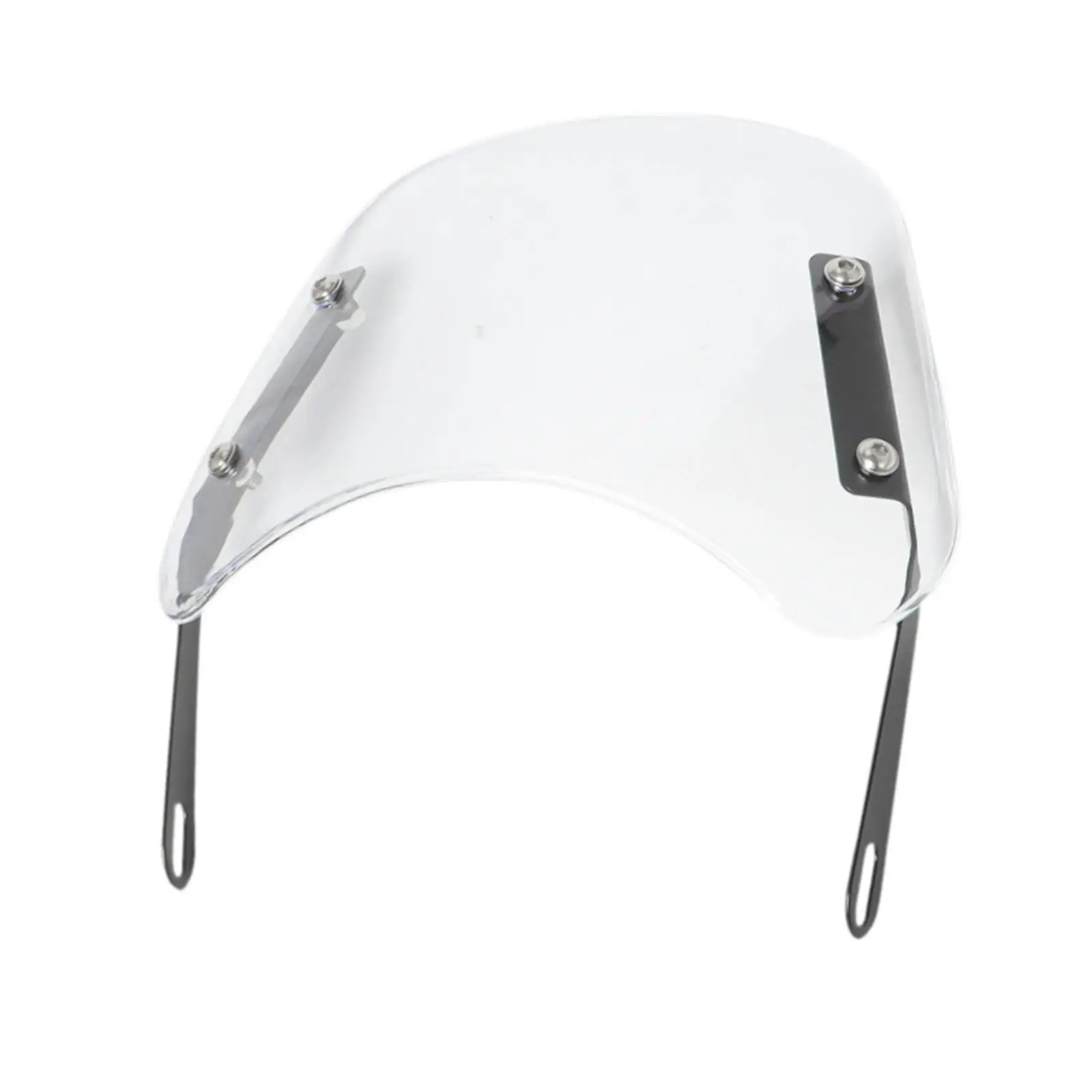Motorcycle Windshield Detachable Practical W/ Mounting Bracket Easy to Install Wind Deflector for 5-7-inch Round Headlights