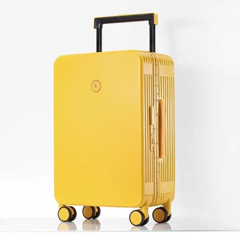Breite Spurs tange Reisegepäck Männer Damenmode Trolley Koffer 20/22/24/26 Zoll Aluminium rahmen Koffer Männer tsa Passwort Fall