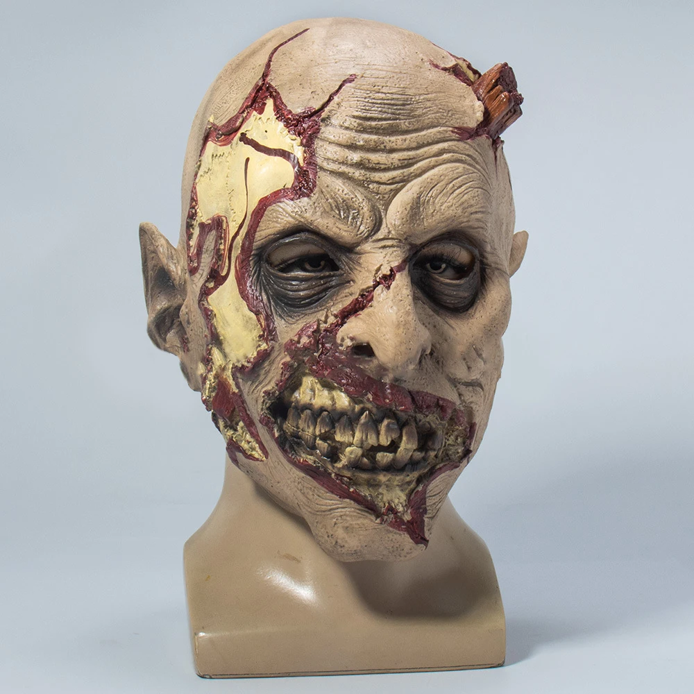 Halloween  Masquerade Party Horrible Man Zombie Mask Scary Scar Man Head Cover Headwear