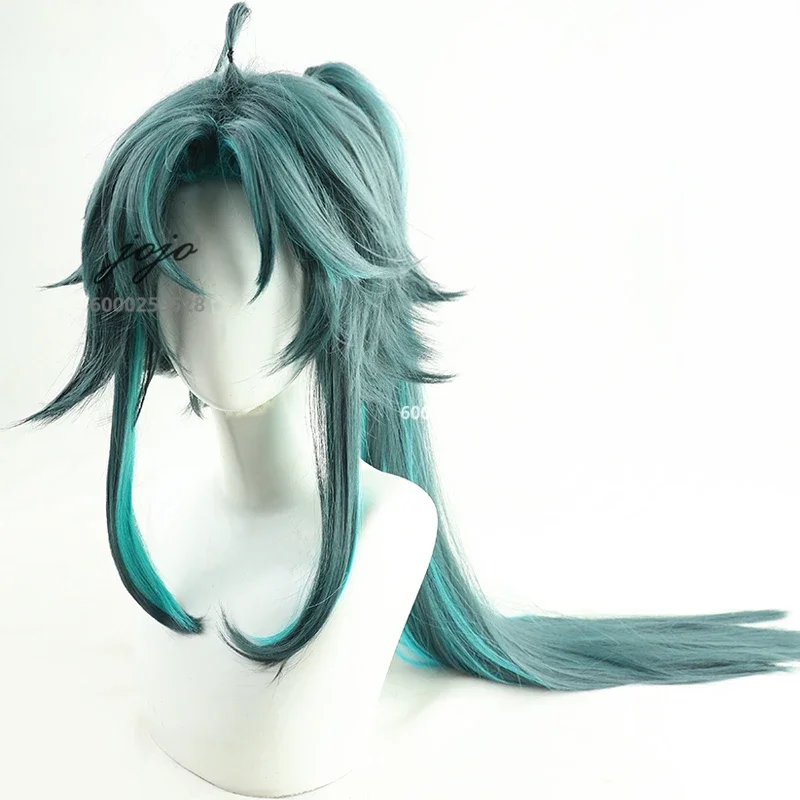 Game Genshin Impact Xiao Cosplay Wig Mantis Nest Effect Long Wig Halloween Christmas Party Exhibition Anime Cosplay Wigs Cap