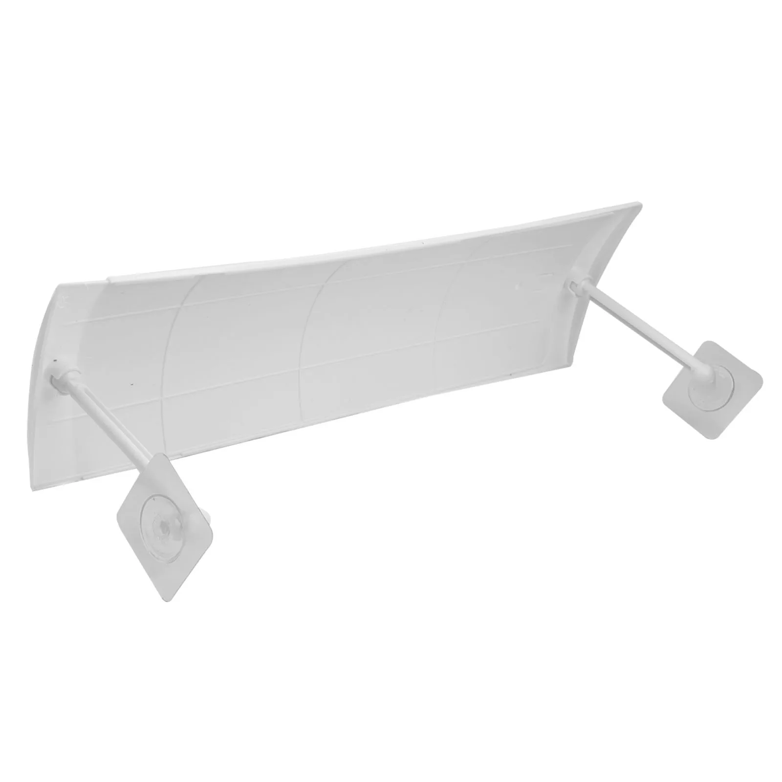 Air Conditioner Wind Deflector 58-104cm Adjustable 180 Degree PP White Direct Blow Baffle For Wall Mounted AC No Drill
