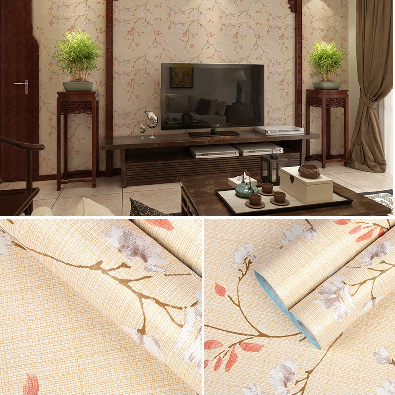 Chinese Wallpaper Rolls For Walls Self-adhesive Wallpaper For Living Room Plain Cabinet Paste Desktop Wall Sticker For Kids Room