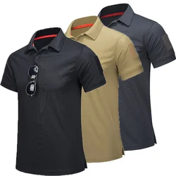 Men's Breathable Pullover Summer Sports Tees Quick Dry Tactical T-shirt Camping Hiking Trekking Climbing Casual Cargo Shirts