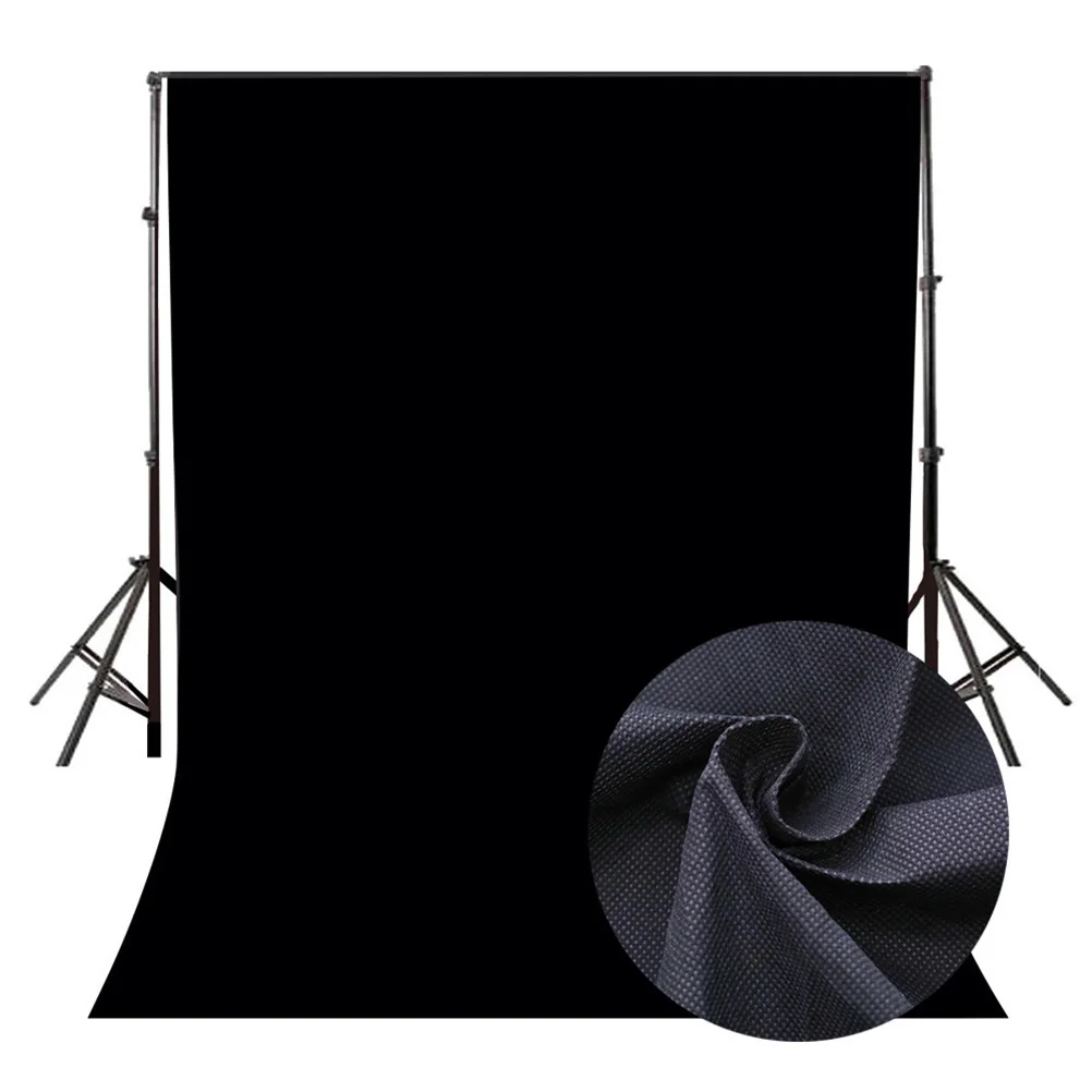 

Black Solid Non-Woven Backdrop 1.6x2m Stain-Resistant Easy Clean Backgrounds for Photography Video Backdrops for