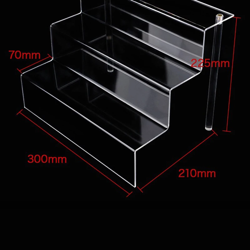 

Modular Layered Folding Transparent Acrylic Display Shelf - Multi-Purpose Organizer For Cosmetics, Cakes, And Products