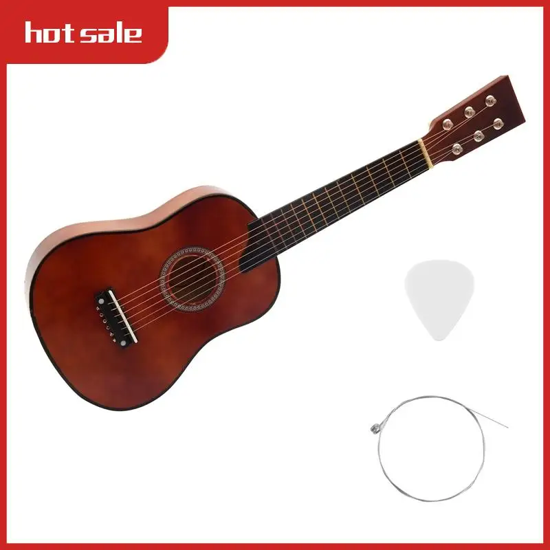 

AC22-25Inch Mini Small Guitar Basswood 6 Strings Acoustic Guitar With Pick Strings For Beginner Children Kids Gift