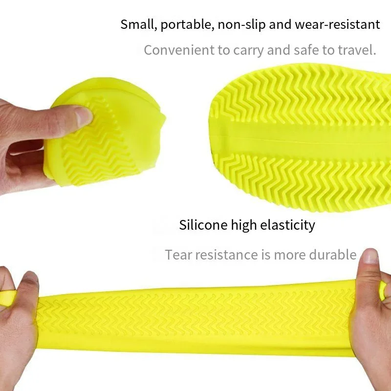Sepatu Bot Hujan Dapat Digunakan Kembali Penutup Sepatu Tahan Air Pelindung Sepatu Uniseks Silikon Penutup Sepatu Anti-selip Tahan Air Sepatu Bot Hujan Luar Ruangan