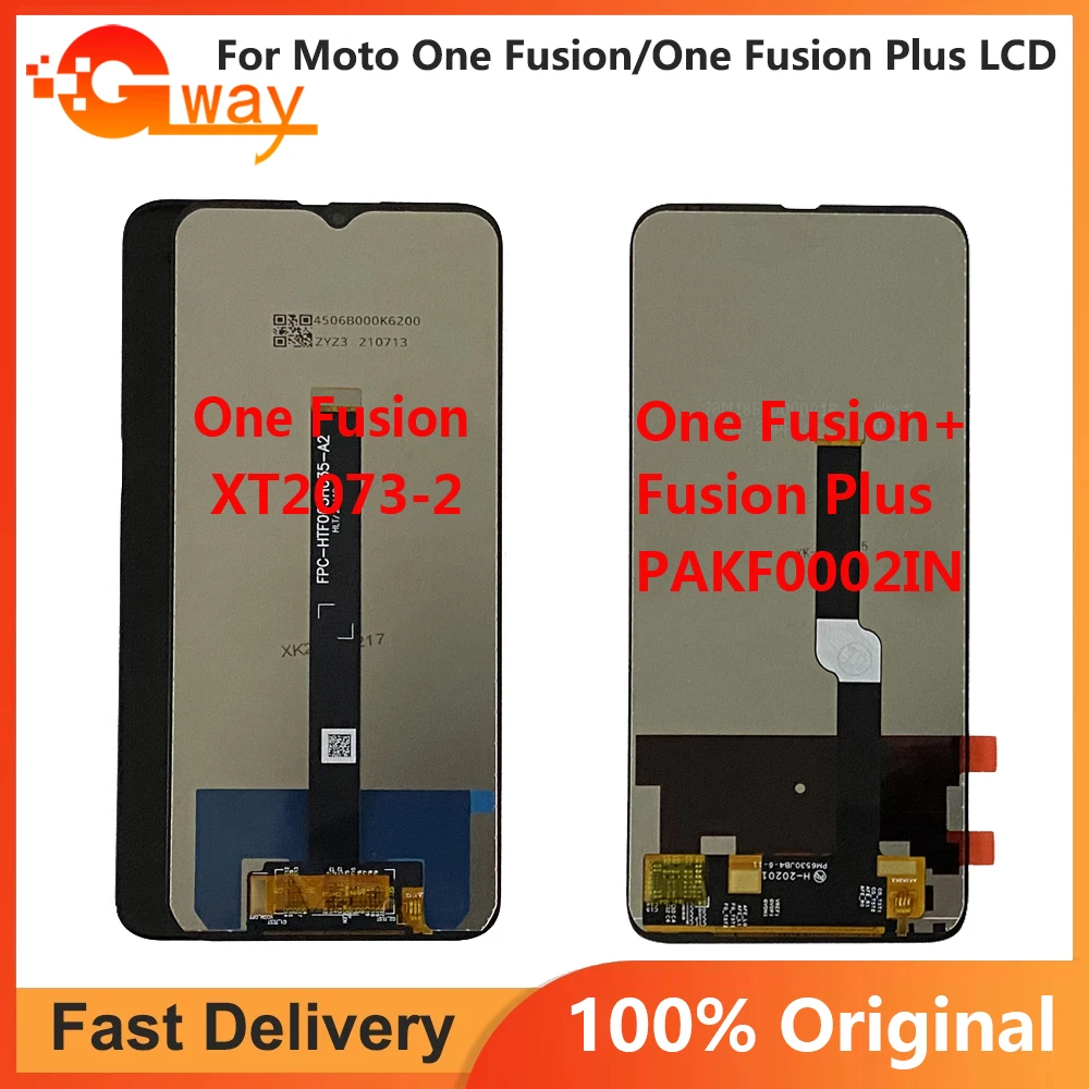 For Motorola Moto One Fusion lcd OneFusion XT2073 LCD Display Touch Screen Digitizer Assembly For Moto Fusion Plus LCD Fusison+