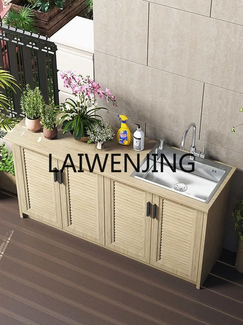 Outdoor wash basin, courtyard, sink, integrated basin cabinet, custom waterproof and sunscreen balcony, outdoor locker.