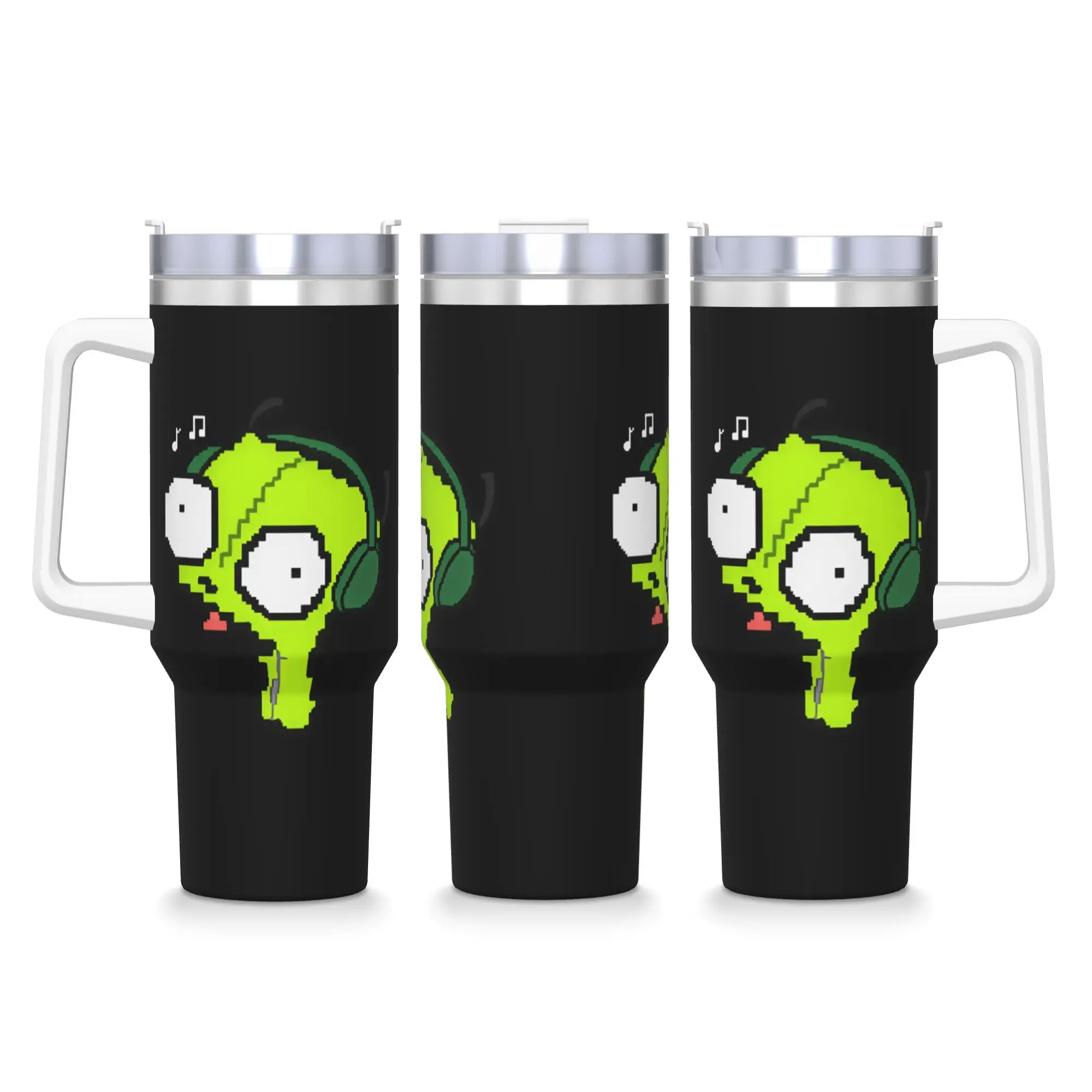 Gir Tumbler Invaders Zims Cold Drink Water Bottle Leakproof Stainless Steel Thermal Cups Graphic Travel Car Mugs