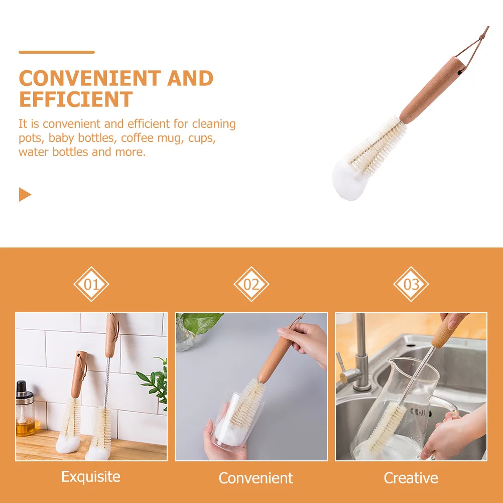 

Щетка для чистки бутылочек Прочная кухонная щетка премиум-класса для мытья чашек Кофейные кружки Горшки Детские бутылочки Бутылки с водой