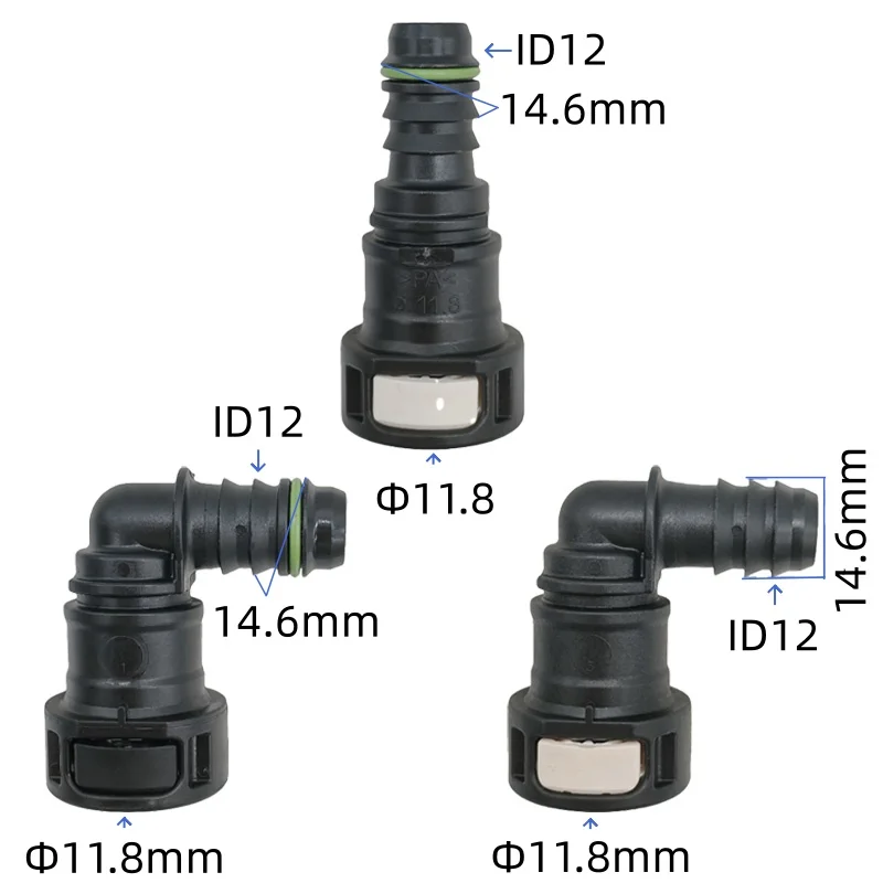 11.8 ID12 auto fastner automotive fuel line plastic buckle fuel pipe filter buckle diesel pipe quick female connector 1PCS