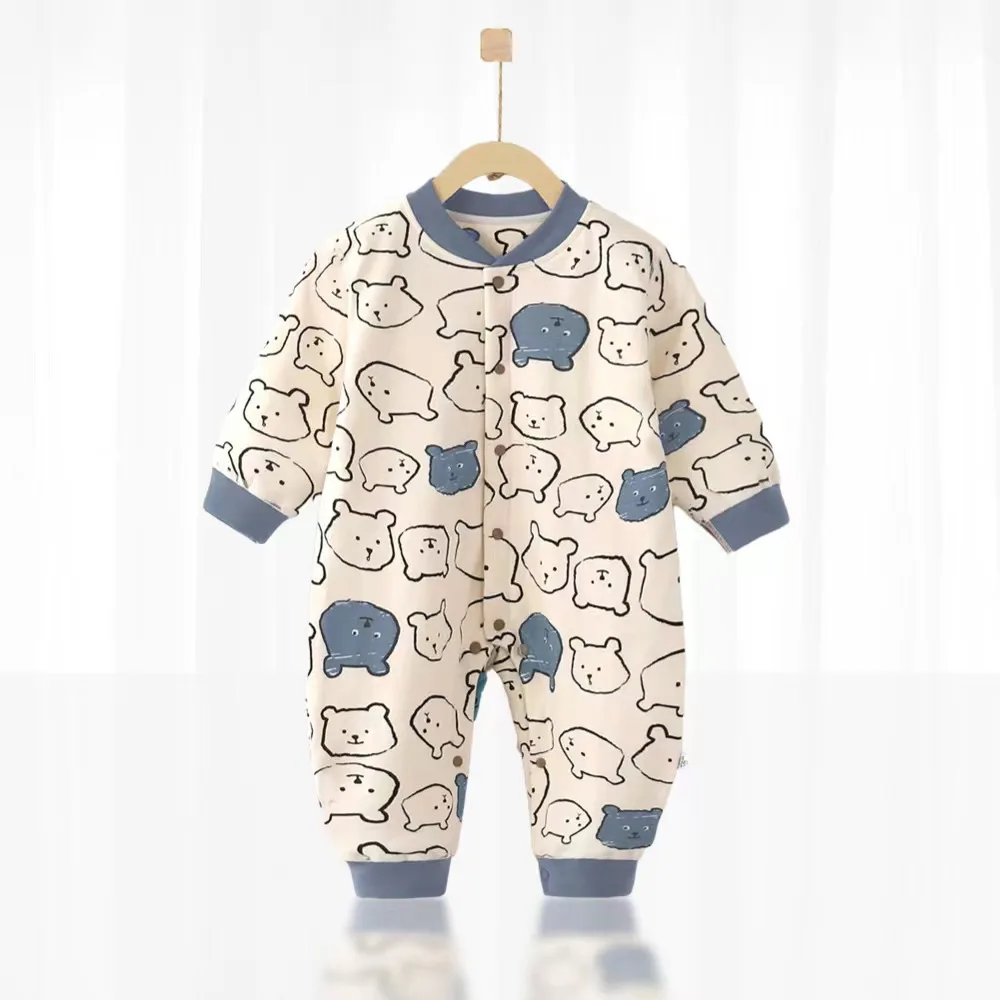 

Spring and Summer Newborn Clothes Class A Cotton Boneless Butterfly Clothes Baby Onesies Long Sleeves Baby Girl Pajamas