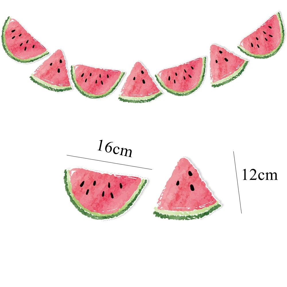 20pcs Watermelon Paper Cake Toppers Summer Party Cupcake Topper For Birthday Party Decoration Cake Accessories DIY Home Supplies