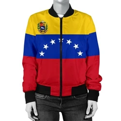 Autumn Fashion Men's Jacket Venezuela Flag 3D Print Coat Men Clothing Comfort Long Sleeve Casual Streetwear Male Tops Jacket