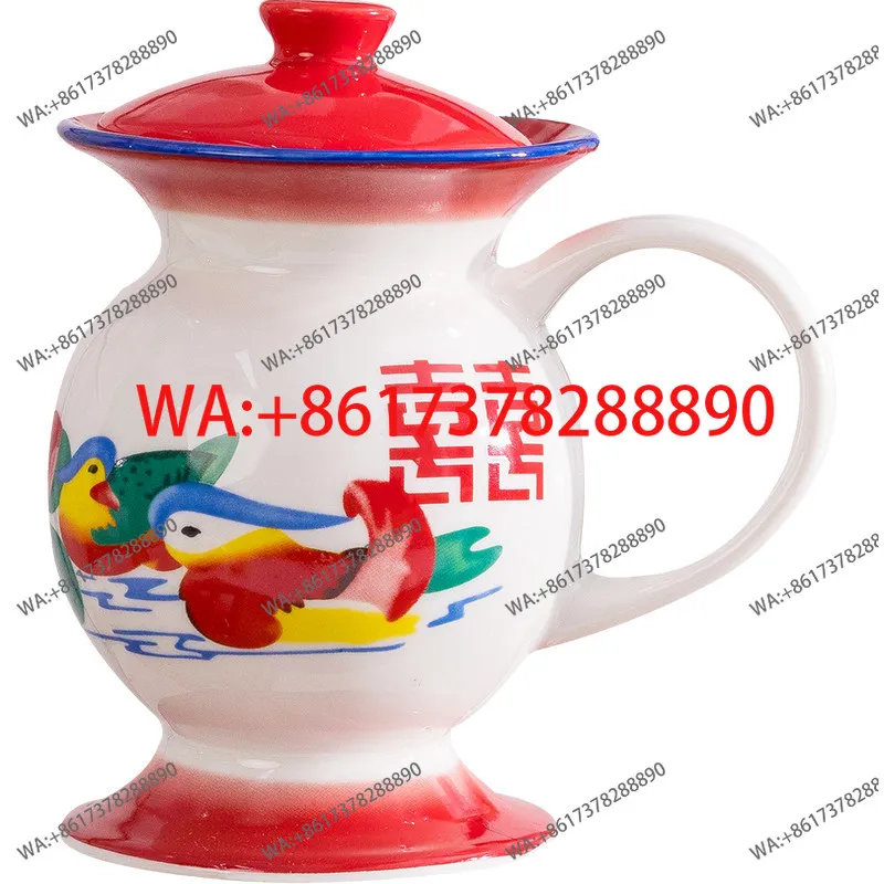 Spittoon pot water cup Internet celebrity chamber  teacup creative funny wind urinal model tea tank enamel urine pot