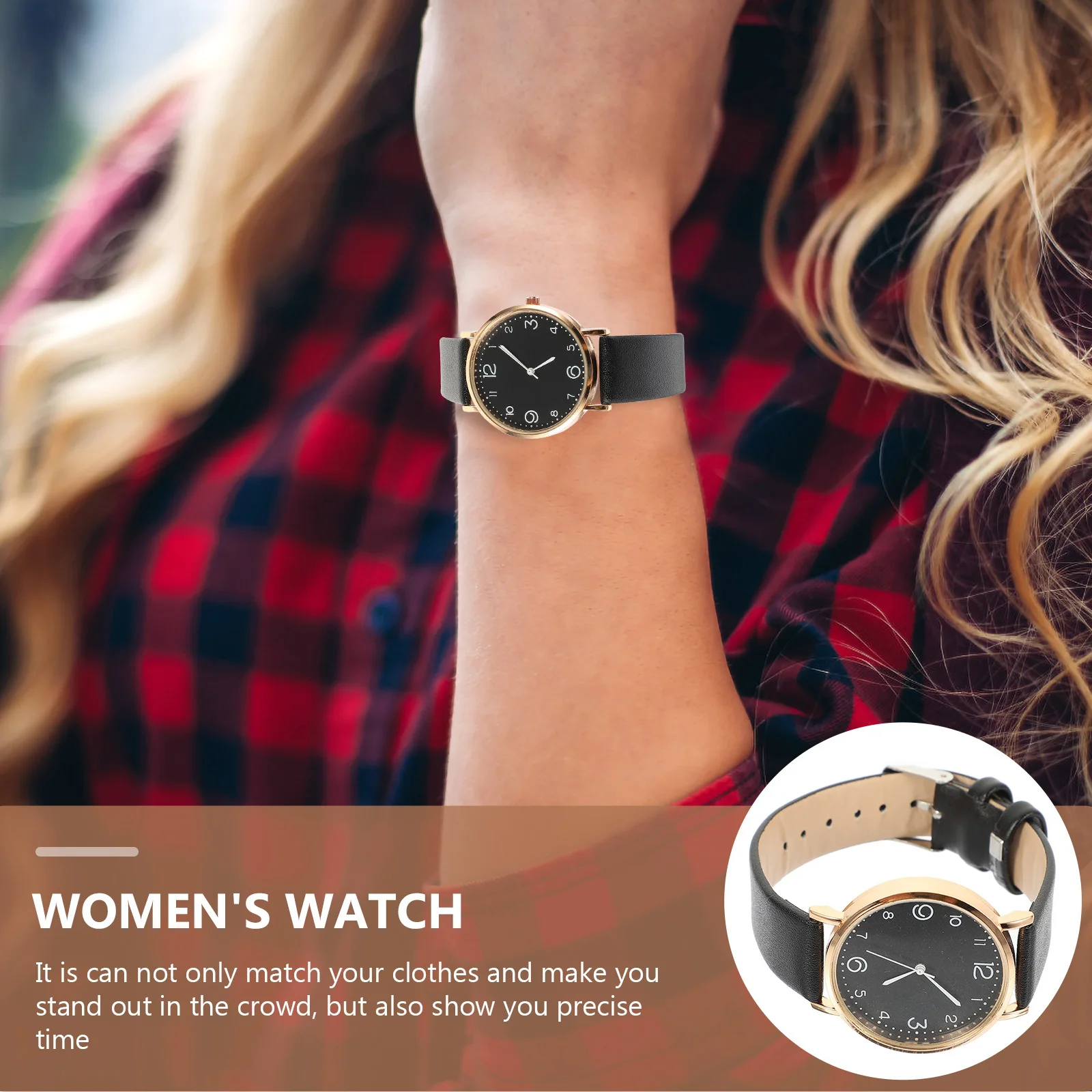 ساعة كوارتز نسائية بحزام معدني مريح ومزخرف للنساء هدية عيد ميلاد وحفلات هدايا للنساء #3