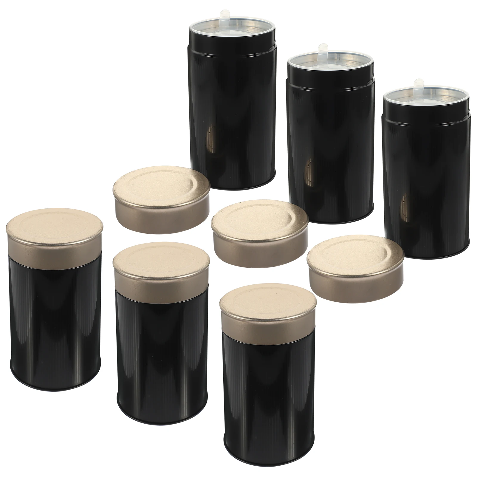 

6pcs Airtight Portable Tin Containers Tea Canisters For Loose Tea Empty Stainless Steel Tins Large Capacity Kitchen Storage